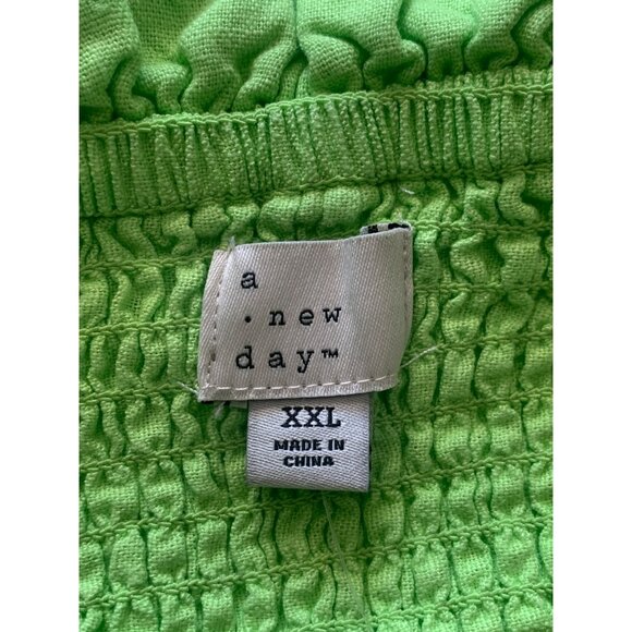 A New Day Womens Lime Green Off-The-Shoulder Crop Top Size XXL - Picture 9 of 10